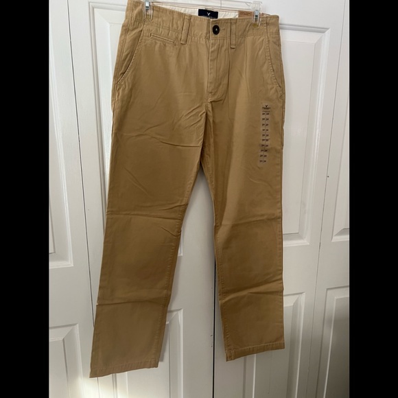 new Tan American Eagle Original Straight Pant size w 30 L 32 - Picture 1 of 3